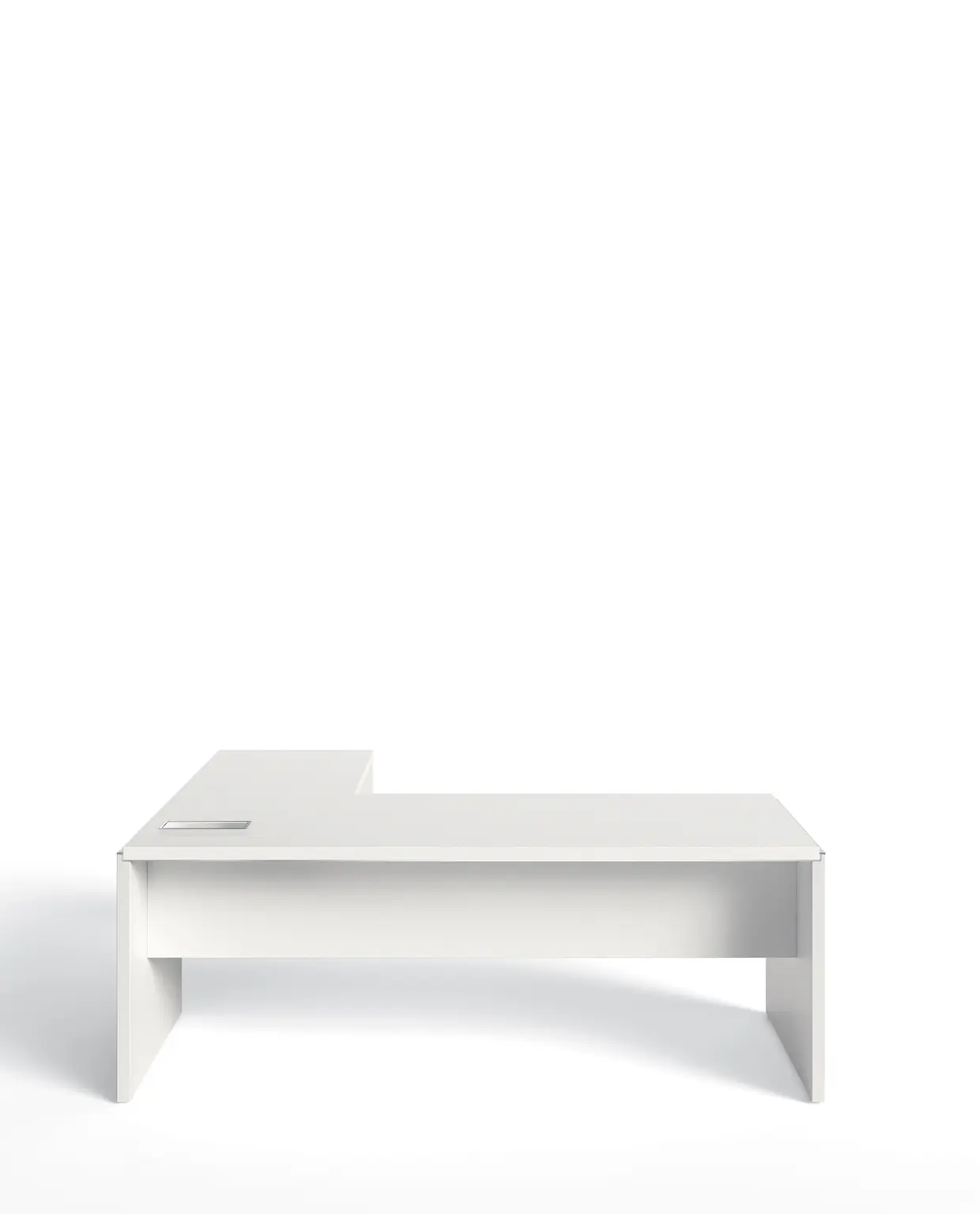 DEKKO Interiors | Αισθητική & Εργονομία στα Έπιπλα Γραφείου Asset – γραφείο με μεταλλική κατασκευή Η χαρακτηριστική σχεδίαση του γραφείου Asset Executive Office με μεταλλική κατασκευή ενισχύει την απλότητα των τετράγωνων σχημάτων και των ευθειών γραμμών. Ένα γραφείο που παραμένει τονισμένο με την πάροδο του χρόνου χάρη στα αυστηρά σχήματα και τον δυνατό σχεδιασμό του. Η σημαντική επιφάνεια εργασίας μελαμίνης, με πάχος 38 mm, στηρίζεται από τετράγωνα ατσάλινα πόδια, L. 80 mm, που υπογραμμίζουν τη στιβαρότητα και τη στιβαρότητα της κατασκευής. Τα πόδια ενώνονται, δύο προς δύο, με μια ορθογώνια εγκάρσια ράβδο (Π. 80 mm Υ. 30 mm) και είναι εξοπλισμένα με ένα ατσάλινο ένθετο εφοδιασμένο με πόδι ισοπέδωσης. Δύο δοκοί κάτω από το δάπεδο, συγκολλημένες στις εγκάρσιες δοκούς του σκέλους, ολοκληρώνουν τη δομή, σταθεροποιώντας την επιφάνεια εργασίας. Ιδιαίτερη προσοχή έχει δοθεί στις λεπτομέρειες: ένα μεταλλικό περίβλημα σε σχήμα χάλυβα (πάχους 1,2 mm), έχει σχεδιαστεί για να κρύβει την εγκάρσια δοκό του ποδιού, ενώ ένα πλαίσιο αλουμινίου ακολουθεί το προφίλ τόσο της δομής όσο και της κορυφής, δίνοντας κομψότητα στο σύνολο. τραπέζι.