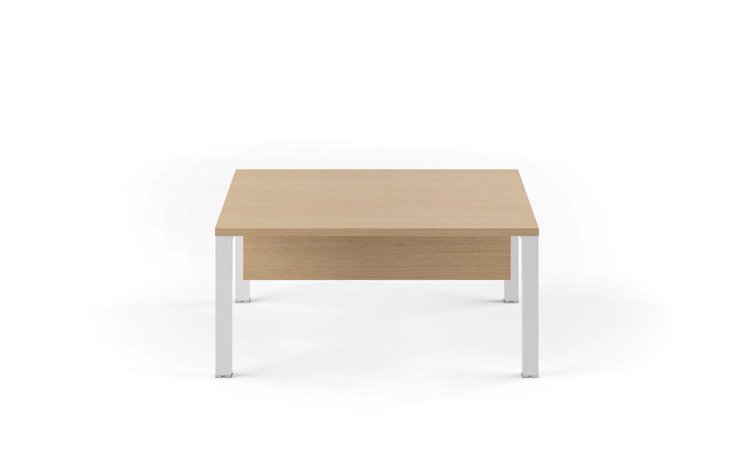 DEKKO Interiors | Αισθητική & Εργονομία στα Έπιπλα Γραφείου Asset – γραφείο με μεταλλική κατασκευή Η χαρακτηριστική σχεδίαση του γραφείου Asset Executive Office με μεταλλική κατασκευή ενισχύει την απλότητα των τετράγωνων σχημάτων και των ευθειών γραμμών. Ένα γραφείο που παραμένει τονισμένο με την πάροδο του χρόνου χάρη στα αυστηρά σχήματα και τον δυνατό σχεδιασμό του. Η σημαντική επιφάνεια εργασίας μελαμίνης, με πάχος 38 mm, στηρίζεται από τετράγωνα ατσάλινα πόδια, L. 80 mm, που υπογραμμίζουν τη στιβαρότητα και τη στιβαρότητα της κατασκευής. Τα πόδια ενώνονται, δύο προς δύο, με μια ορθογώνια εγκάρσια ράβδο (Π. 80 mm Υ. 30 mm) και είναι εξοπλισμένα με ένα ατσάλινο ένθετο εφοδιασμένο με πόδι ισοπέδωσης. Δύο δοκοί κάτω από το δάπεδο, συγκολλημένες στις εγκάρσιες δοκούς του σκέλους, ολοκληρώνουν τη δομή, σταθεροποιώντας την επιφάνεια εργασίας. Ιδιαίτερη προσοχή έχει δοθεί στις λεπτομέρειες: ένα μεταλλικό περίβλημα σε σχήμα χάλυβα (πάχους 1,2 mm), έχει σχεδιαστεί για να κρύβει την εγκάρσια δοκό του ποδιού, ενώ ένα πλαίσιο αλουμινίου ακολουθεί το προφίλ τόσο της δομής όσο και της κορυφής, δίνοντας κομψότητα στο σύνολο. τραπέζι.